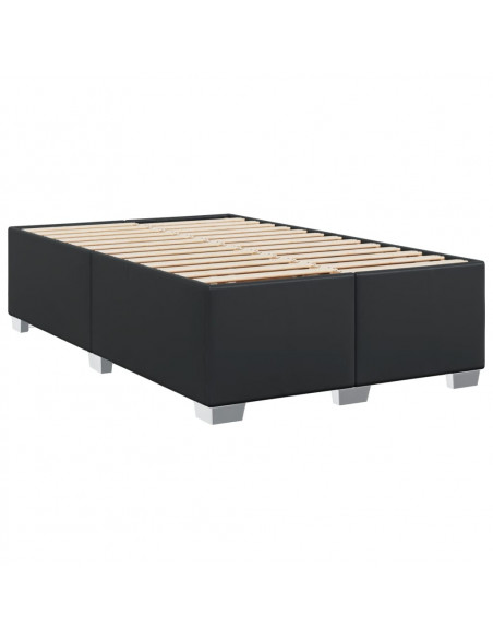 Giroletto a Molle con Materasso Nero 120x190 cm in Similpelle