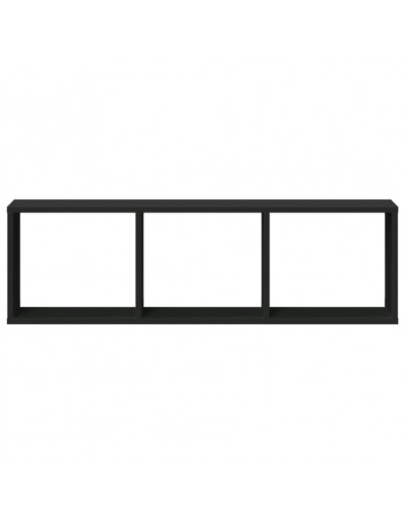 Mobile a Parete 100x16x30 cm Nero in Legno Multistrato