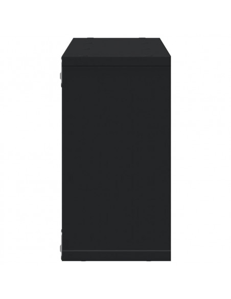 Mobile a Parete 100x16x30 cm Nero in Legno Multistrato