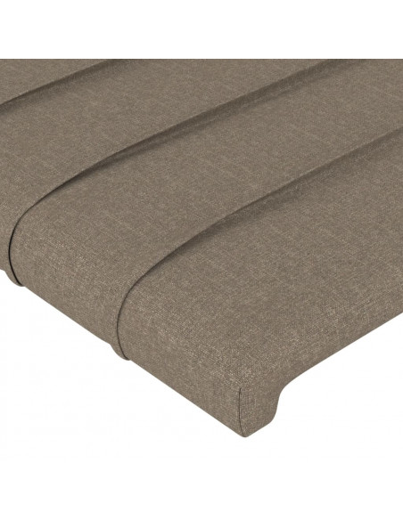 Giroletto con Testiera Tortora 80x200 cm in Tessuto