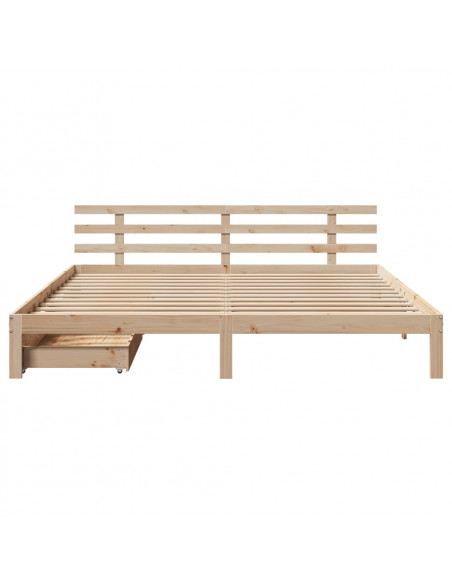 Giroletto con Cassetti 180x200 cm in Legno Massello di Pino