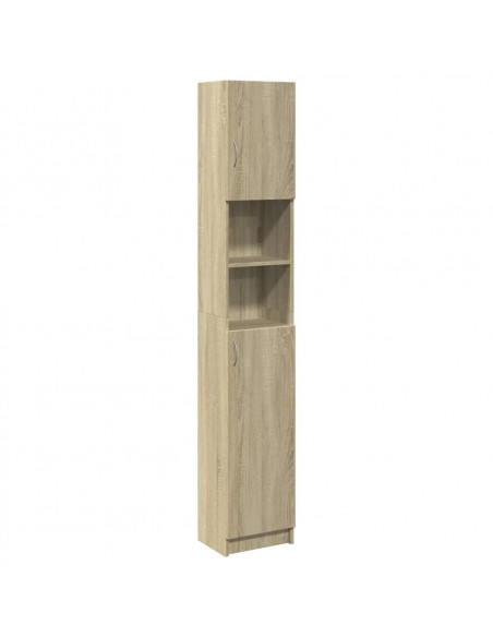 Mobile da Bagno Rovere Marrone 32x25,5x190 cm Legno Multistrato
