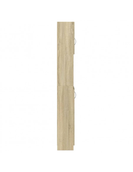 Mobile da Bagno Rovere Marrone 32x25,5x190 cm Legno Multistrato