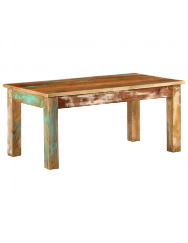 Tavolino da Salotto 100x55x45 cm in Legno Massello di Recupero