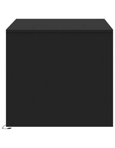 Tavolino da Salotto con Luci LED Nero in Truciolato