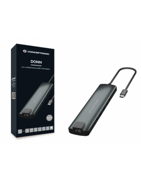 Conceptronic DONN06G USB 3.2 Gen 1 (3.1 Gen 1) Type-C Nero, Argento