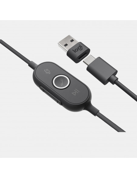 Logitech Zone 750 Auricolare Cablato A Padiglione Ufficio USB tipo-C Grafite