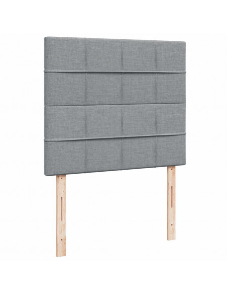 Giroletto a Molle con Materasso Grigio Chiaro 120x200cm Tessuto