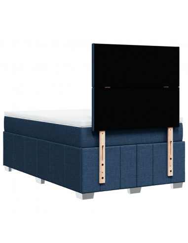 Giroletto a Molle con Materasso Blu 120x200 cm in Tessuto