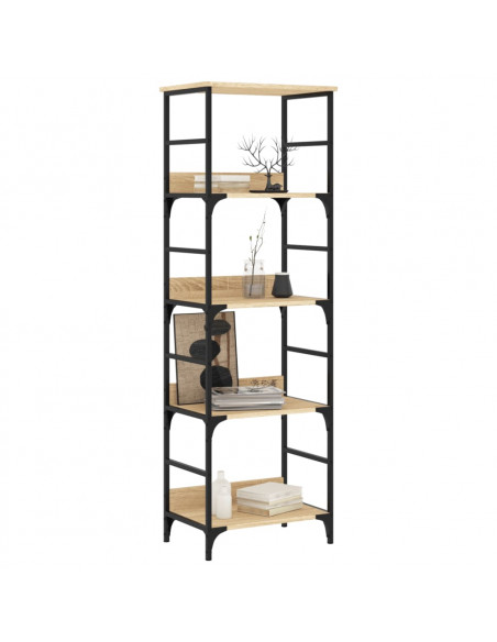 Libreria Rovere Sonoma 50x33x153 cm in Legno Multistrato