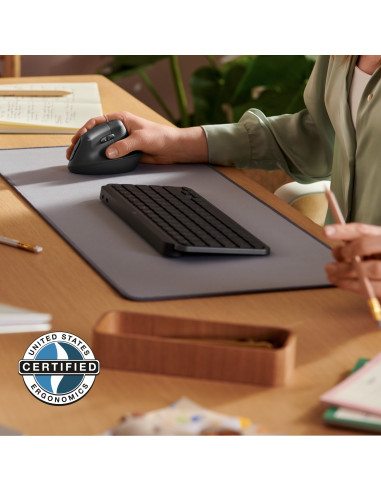 Logitech Lift for Business mouse Ufficio Mano destra RF senza fili + Bluetooth Ottico 4000 DPI