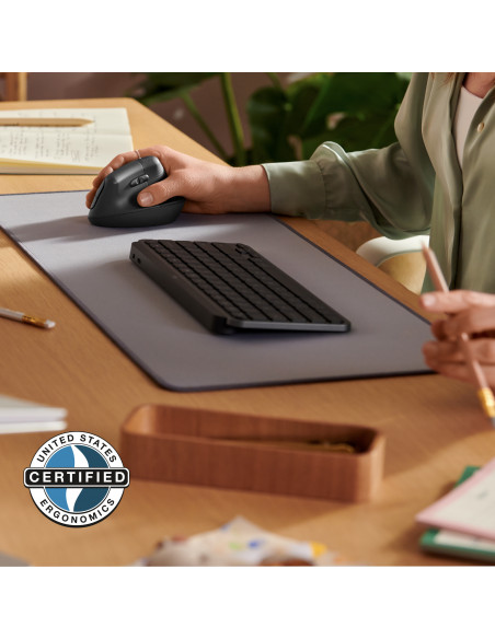 Logitech Lift for Business mouse Ufficio Mano destra RF senza fili + Bluetooth Ottico 4000 DPI