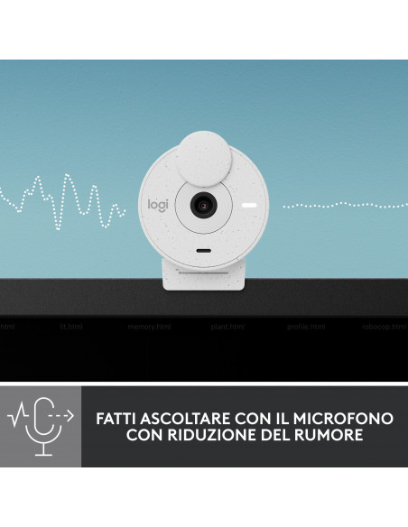 Logitech Brio 300 webcam 2 MP 1920 x 1080 Pixel USB-C Bianco