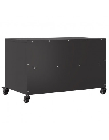 Mobile TV Nero 68x39x43,5cm in Acciaio Laminato a Freddo
