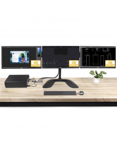 StarTech.com Adattatore DP HDMI a 3 Porte - Hub MST da DisplayPort a HDMI 4K 60Hz - Convertitore DP1.4 a Multi Monitor HDMI per 