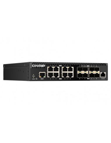 QNAP QSW-M3216R-8S8T switch di rete Gestito L2/L3 10G Ethernet (100/1000/10000) 1U Nero