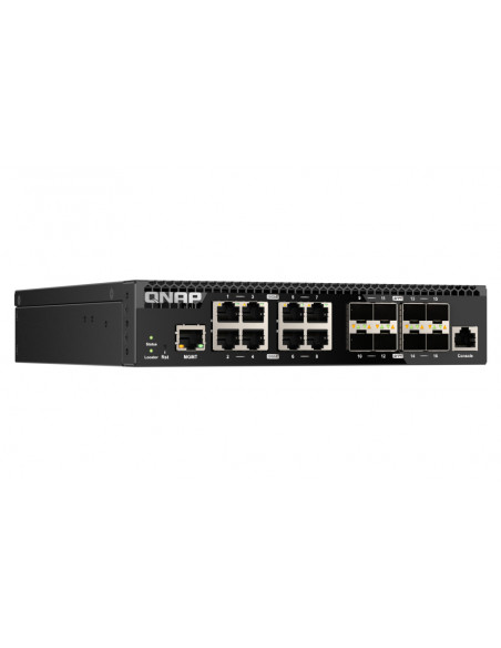 QNAP QSW-M3216R-8S8T switch di rete Gestito L2/L3 10G Ethernet (100/1000/10000) 1U Nero