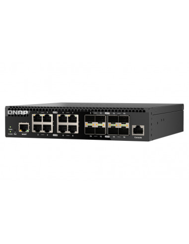 QNAP QSW-M3216R-8S8T switch di rete Gestito L2/L3 10G Ethernet (100/1000/10000) 1U Nero