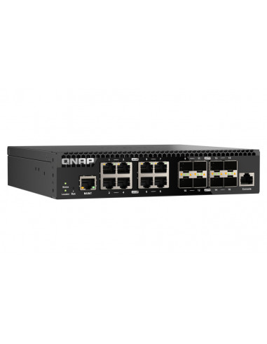 QNAP QSW-M3216R-8S8T switch di rete Gestito L2/L3 10G Ethernet (100/1000/10000) 1U Nero