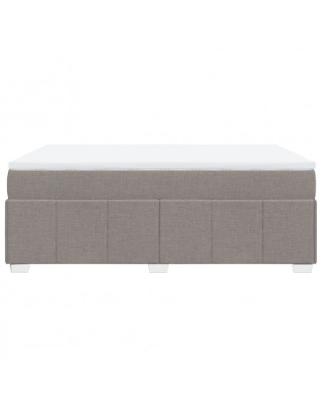 Giroletto a Molle con Materasso Tortora 140x200 cm in Tessuto