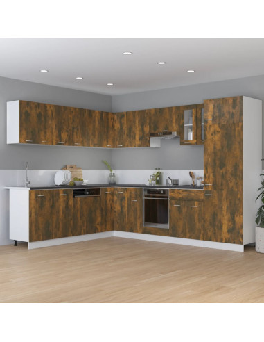 Armadietto Cucina Rovere Fumo 75,5x75,5x80,5 cm in Legno