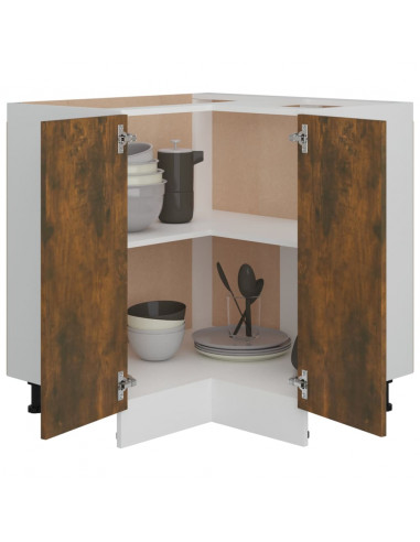 Armadietto Cucina Rovere Fumo 75,5x75,5x80,5 cm in Legno