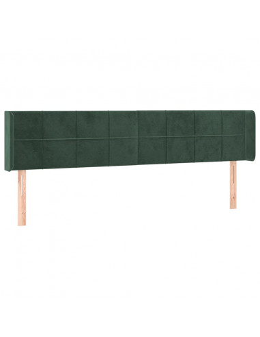 Testiera a LED Verde Scuro 183x16x78/88 cm in Velluto