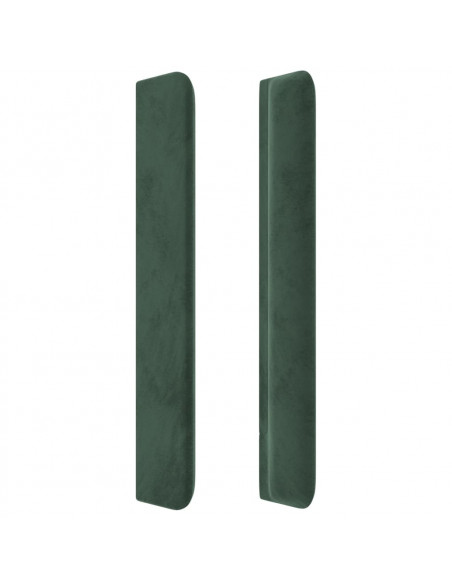 Testiera ad Orecchio Verde Scuro 103x16x118/128cm in Velluto