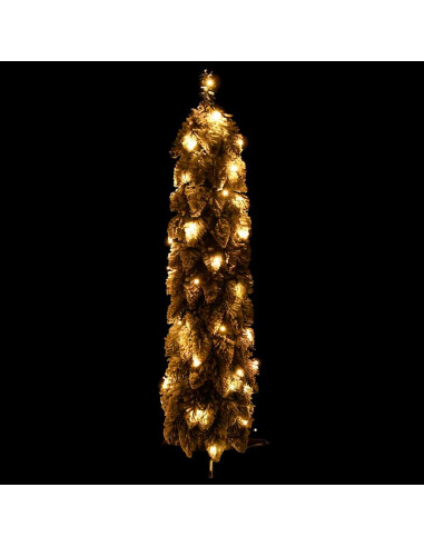 Albero di Natale Artificiale con 30 LED e Neve Floccata 60 cm