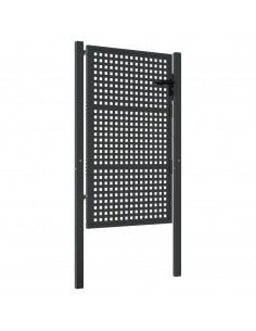 Cancello da Giardino Antracite 100x150 cm in Acciaio 2