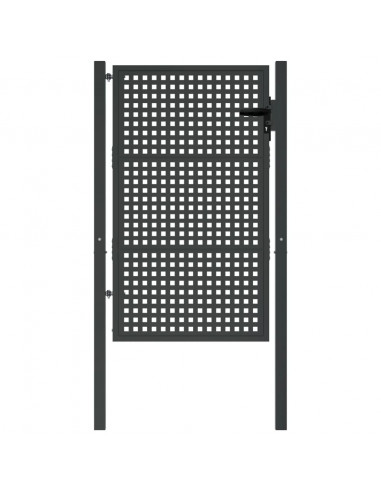 Cancello da Giardino Antracite 100x150 cm in Acciaio