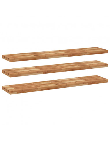 Mensole da Parete 3 pz 160x30x4 cm Legno Acacia Rifinito a Olio