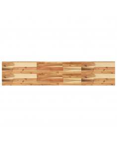 Ripiano a Parete 140x30x4cm Legno Massello Acacia Rifinito Olio 2