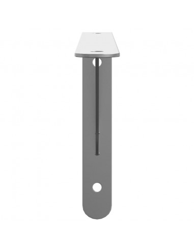 Staffe per Mensola 4 pz 30x2,5x15,5 cm in Acciaio Inox Argento