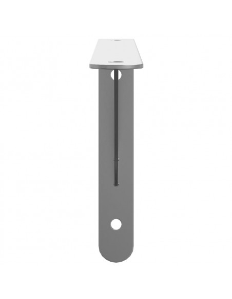 Staffe per Mensola 4 pz 30x2,5x15,5 cm in Acciaio Inox Argento