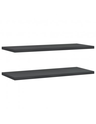Mensole a Muro 2 pz 100x40x3 cm Nero in Acciaio Inossidabile