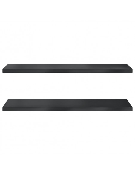 Mensole a Muro 2 pz 100x40x3 cm Nero in Acciaio Inossidabile