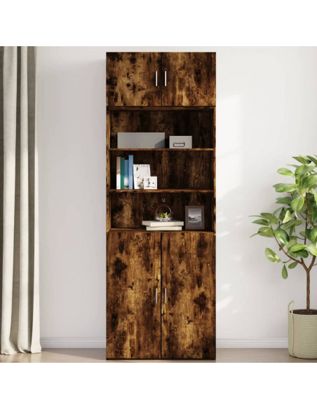 Mobile a Parete Rovere Fumo 80x42,5x40 cm in Legno Multistrato