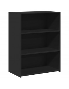 Credenza Nera 70x41x93 cm in Legno Multistrato 2