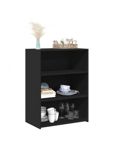 Credenza Nera 70x41x93 cm in Legno Multistrato