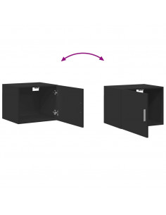 Mobile a Parete Nero 50x42,5x40 cm in Legno Multistrato 2