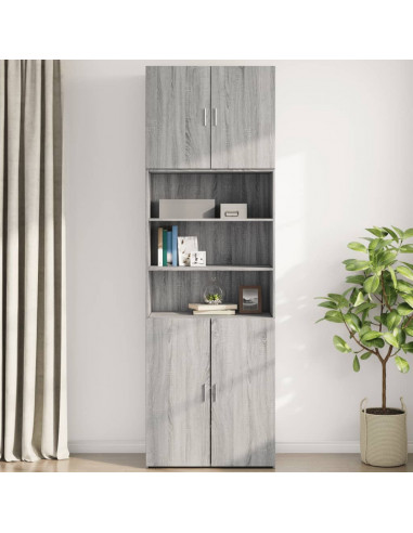 Mobile a Parete Grigio Sonoma 80x42,5x64cm in Legno Multistrato