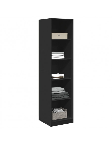 Armadio Nero 50x50x200 cm in Legno Multistrato