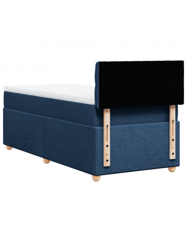 Giroletto a Molle con Materasso Blu 80x200 cm inTessuto