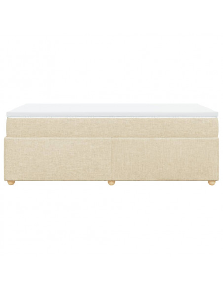 Giroletto a Molle con Materasso Crema 90x190 cm in Tessuto
