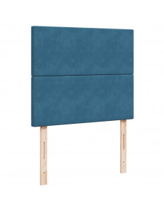 Giroletto a Molle con Materasso Blu 120x190 cm in Velluto 2