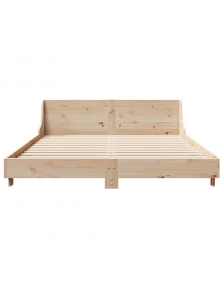 Giroletto con Testiera 140x200 cm in Legno Massello di Pino