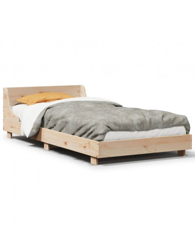 Giroletto con Testiera 90x190 cm in Legno Massello di Pino