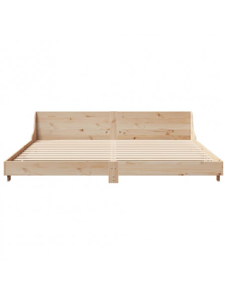 Giroletto con Testiera 200x200 cm in Legno Massello di Pino