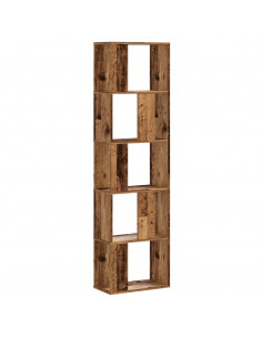 Libreria 5 Ripiani Legno Vecchio 45x23,5x162,5cm Multistrato 2